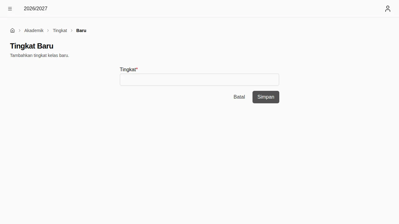 Formulir tingkat baru (desktop)